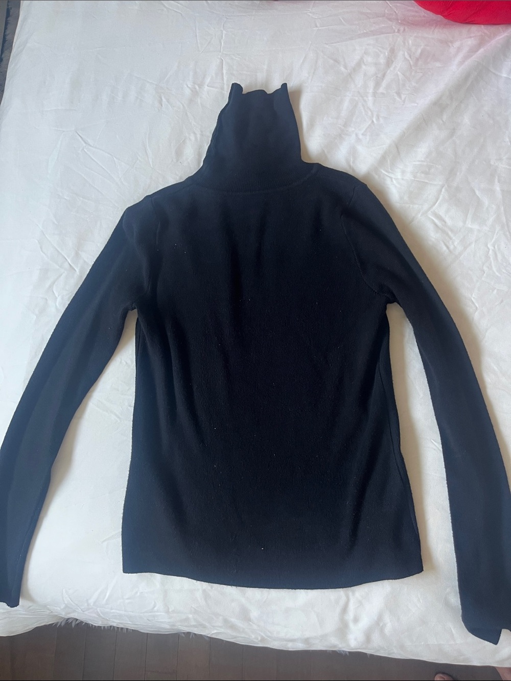 SHEIN Black Ribbed Turtleneck Sweater